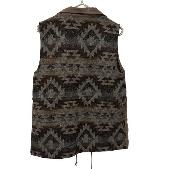 Womens Vest Small Utility Aztec Wool Blend Cowgirl Southwestern 90 Entr Festival - Picture 2 of 12